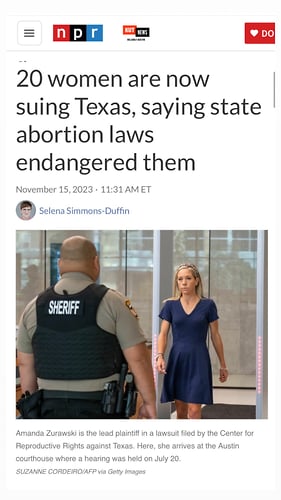 20 women are now suing Texas, saying state abortion laws endangered them - Suzanne Cordeiro Photography