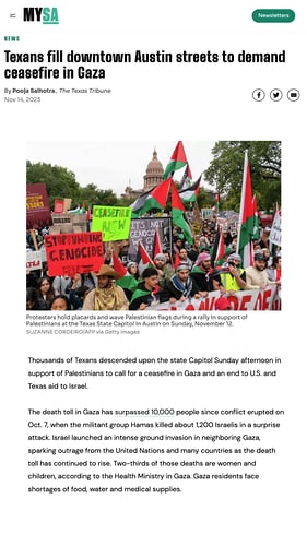 Texans fill downtown Austin streets to demand ceasefire in Gaza - Suzanne Cordeiro Photography