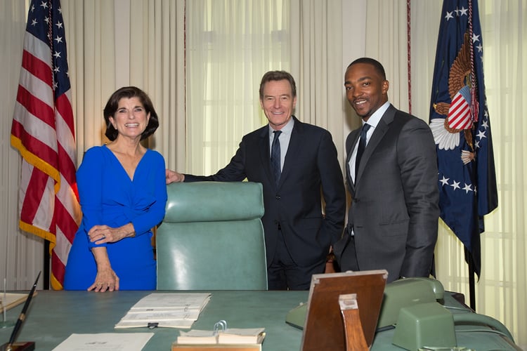 Luci Baines Johnson, Bryan Cranston, and Anthony Mackie - Suzanne Cordeiro Photography