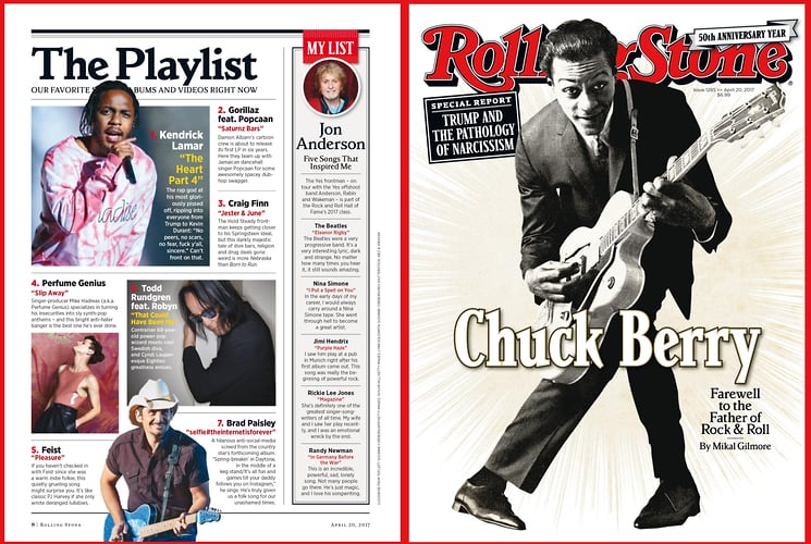 Rolling Stone Magazine April 20, 2017 - Suzanne Cordeiro Photography