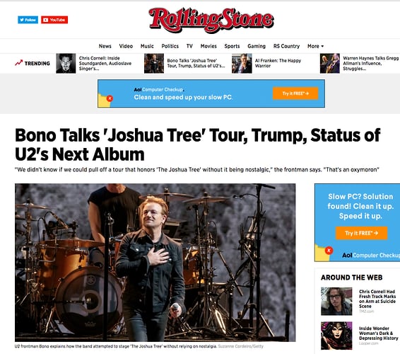 U2 - The Joshua Tree Tour - Suzanne Cordeiro Photography