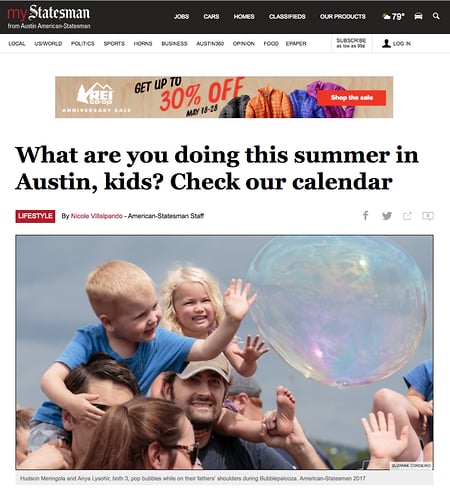 Bubblepalooza - Austin American-Statesman - Suzanne Cordeiro Photography